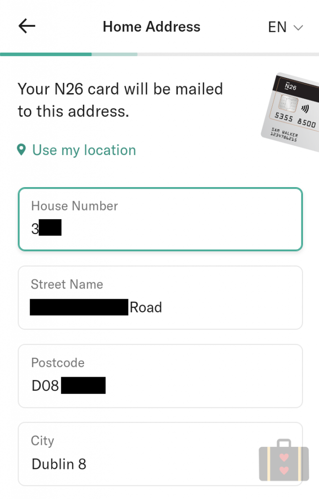 Agora, o endereço completo deve ser informado.